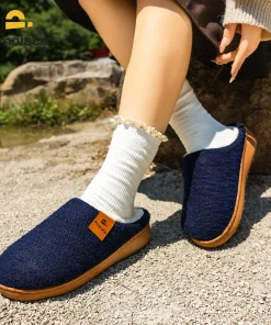 Pmoiste Soft Knited House Slippers Women Comfortable Warm TPR Wedge Memory Foam Designer Luxury Living Room Shoes Winter Indoor - Image 6