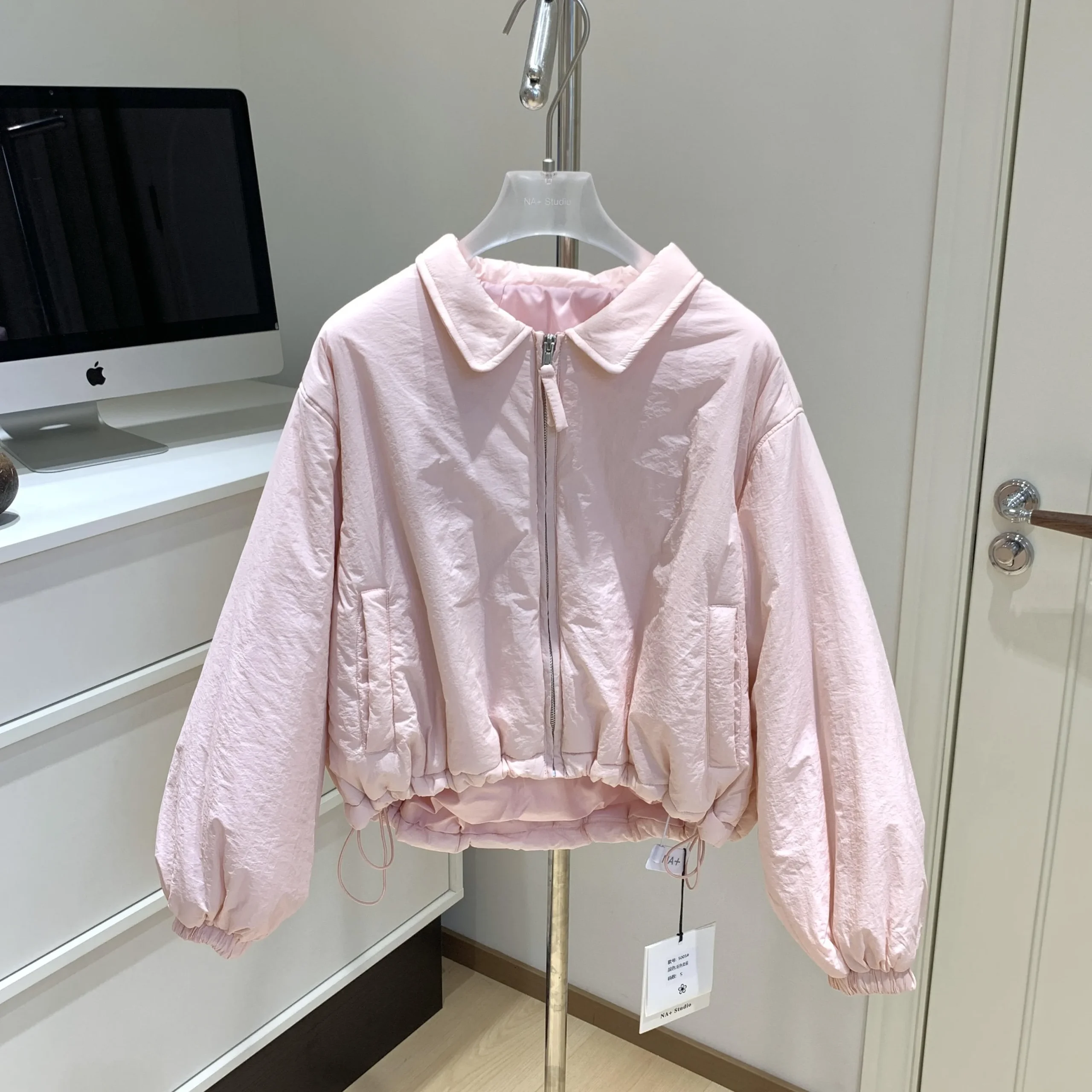 Women's Autumn Winter Casual Two Pieces Cotton Padded Skirt Set Lady Streetwear Lovely Quilted Long Sleeve Jacket+ Long Skirt - Image 5