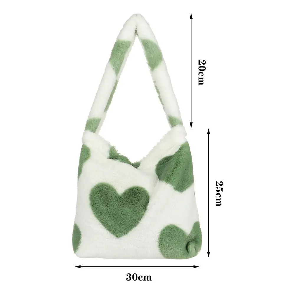 Women Girls Fluffy Shoulder Bag Top-handle Bag Female Autumn Winter Handbag Plush Tote Fashion Shopping Bag - Image 6