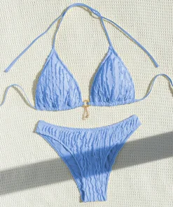 Sexy Bikinis Sets Two-piece Women's Swimsuit Ruffled Halter Neck Bikini 2025 Female Swimwear for Woman Beach Wear Bathing Suit - Image 3