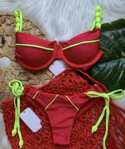 RUOTONGSEPT New Sexy Push up Bikini Set Swimsuit Women's low-waist Swimwear For Female Two Piece Beachwear 2023 Bathing Suit - Image 3
