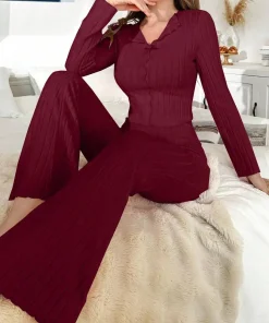 Winter Sleepwear Women's Pajamas Set Pajama Sets Sleepwear for Sleeping Sexy Women's Lingerie Woman Trousers Home Clothes Warm - Image 4