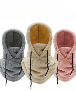 Winter Unisex Outdoor Cycling Hat, Sports Windproof Hat, Cold Resistant Thick Scarf Headband, Arctic Fleece Face Mask, Warm Hat
