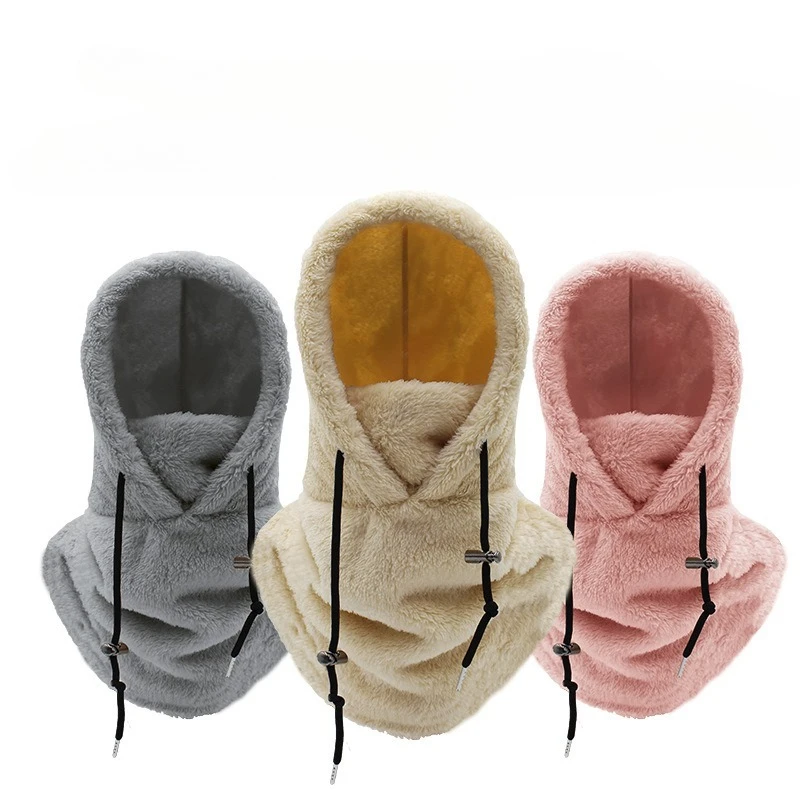 Winter Unisex Outdoor Cycling Hat, Sports Windproof Hat, Cold Resistant Thick Scarf Headband, Arctic Fleece Face Mask, Warm Hat