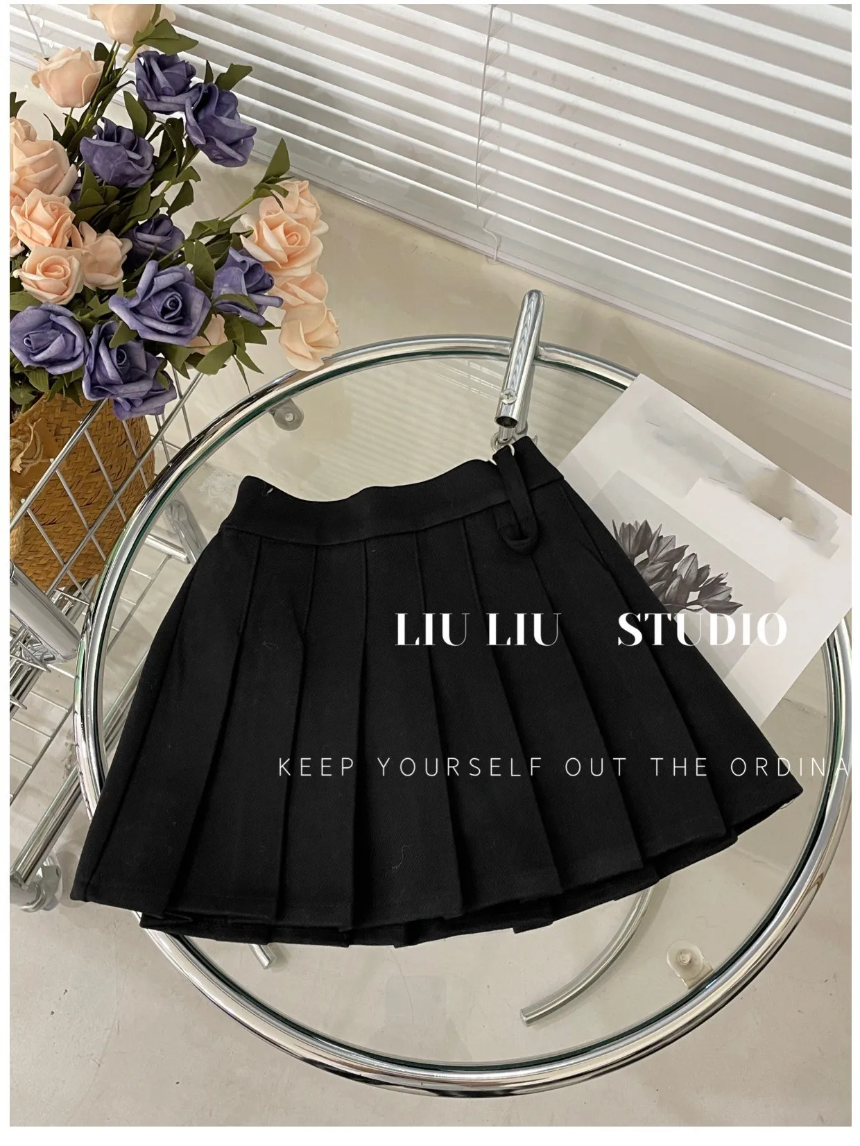 Korean children's suit skirt J skirt girls' mid size children's stylish half skirt 2025 spring and autumn winter fashion - Image 3