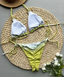 New bikini sexy tie dye split style swimwear for woman accessories swimsuit - Image 5
