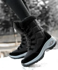 Women Thigh High Boots Platform Fur Warm Snow Boots Winter Shoes Waterproof Slip on Women Comfortable Outdoor Ankle Hiking Boots - Image 5