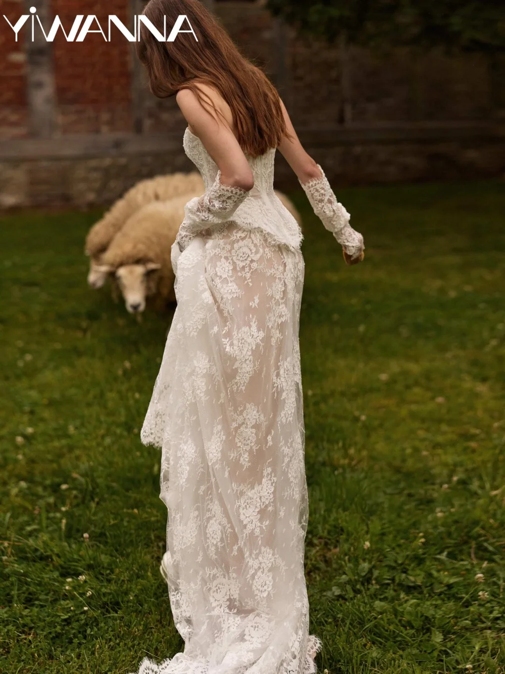 With Corset Lace Long Wedding Dress Without Gloves Dreamy Off Shoulder A-line Bridal Gown Customized Vintage Dresses For Bride - Image 4