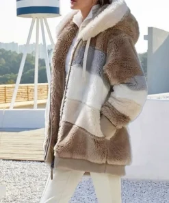 Oversized Jacket for Women 2023 New Autumn Winter Warm Plush Pocket Hooded Streetwear Loose Lady Outerwear Coat Roupas Feminina - Image 3