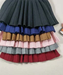 Kids Skirt Girls' Pleated Skirt Solid Sweet Pink Beach Skirt Black Cute Mini Skirt Slim Fit Baby Princess Skirt 2-12 Years - Image 6