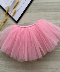 Children's Dance Skirt Soft Yarn Ballet Skirt White Tutu Four-Layer Performance Skirt Female - Image 6