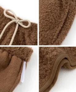 Women's Faux Lamb Fur Shorts High Waisted Outer Wear Hot Pants, Autumn Winter Warm Fleece Shorts Korean Fashion - Image 5