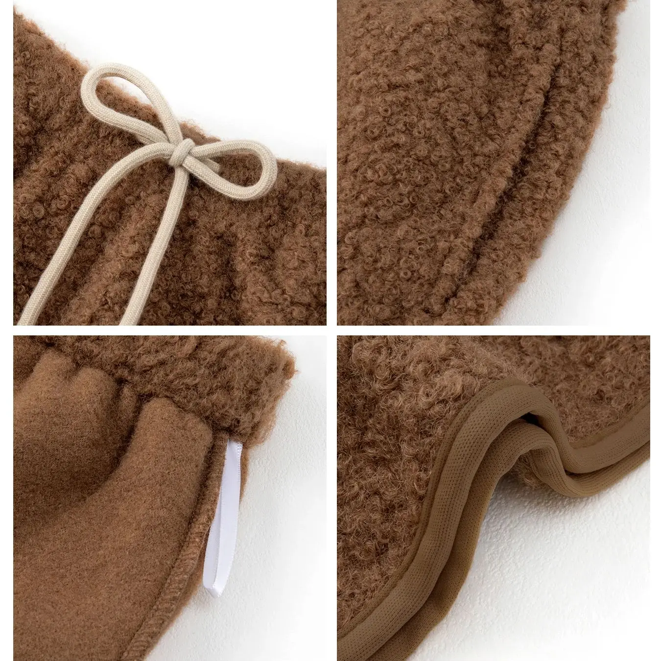 Women's Faux Lamb Fur Shorts High Waisted Outer Wear Hot Pants, Autumn Winter Warm Fleece Shorts Korean Fashion - Image 5