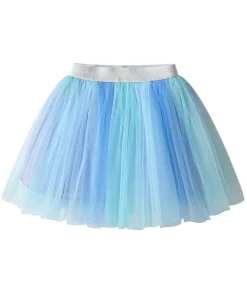 Alternative view of VIKITA Girls Tutu Fluffy Blue Skirt Toddlers Princess Ballet Dance Tulle Mesh Skirts Kids Casual Daily Clothes Pettiskirt Skirt