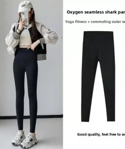 Women Thermal Leggings Winter Warm Elastic Translucent Pantyhose Female Fleece Thermal High Waist Slim Thicken Tight Pants - Image 5