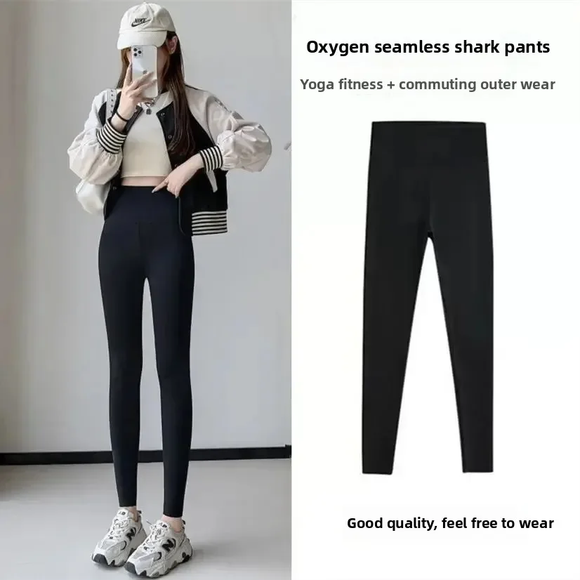 Women Thermal Leggings Winter Warm Elastic Translucent Pantyhose Female Fleece Thermal High Waist Slim Thicken Tight Pants - Image 5
