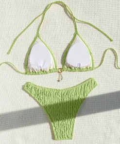Sexy Bikinis Sets Two-piece Women's Swimsuit Ruffled Halter Neck Bikini 2025 Female Swimwear for Woman Beach Wear Bathing Suit - Image 5