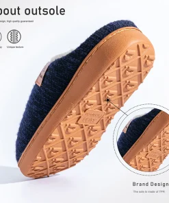 Pmoiste Soft Knited House Slippers Women Comfortable Warm TPR Wedge Memory Foam Designer Luxury Living Room Shoes Winter Indoor - Image 5