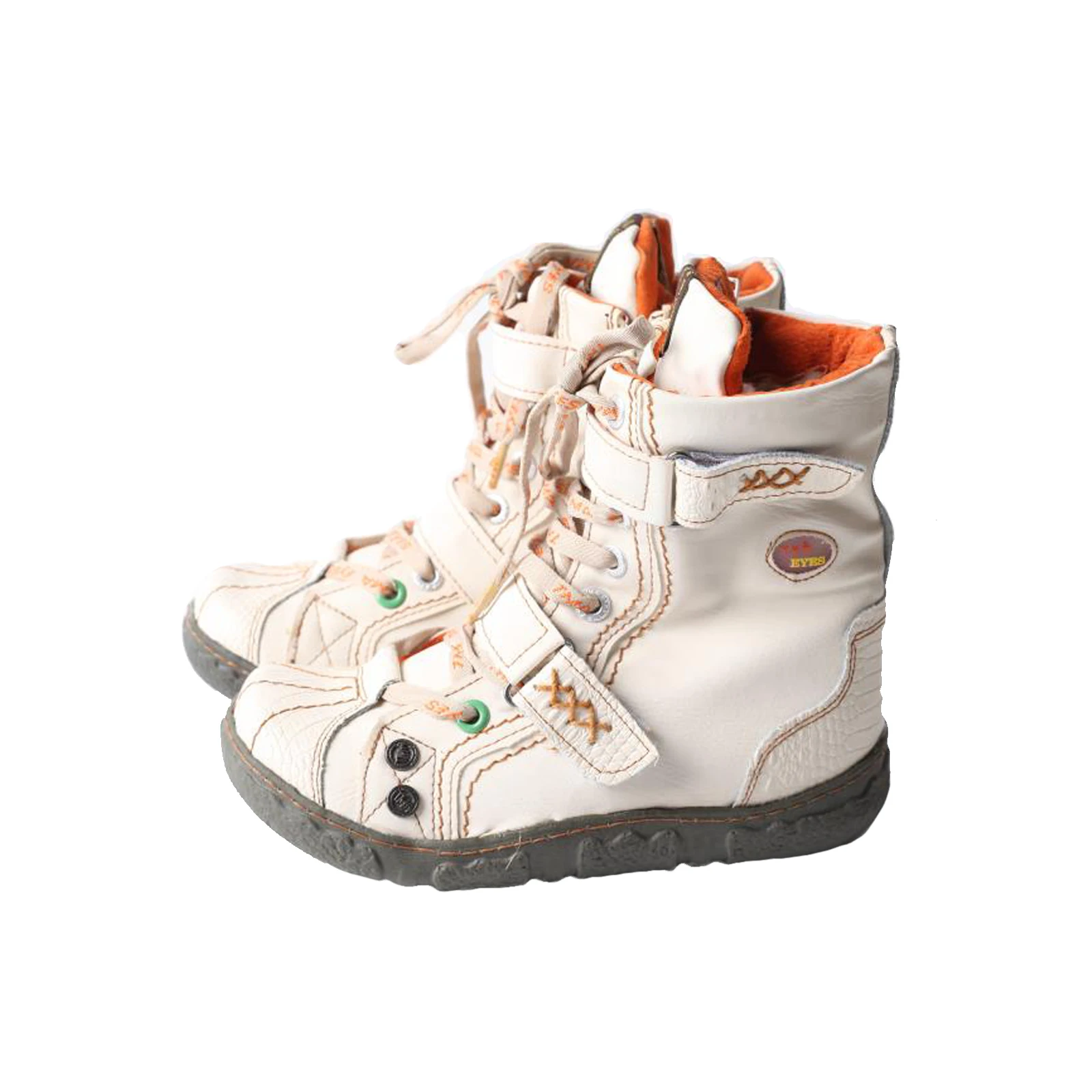 TMA EYES Double-Strape Washed PU Leather Women's Boot With Faux Fur Lining - Image 4