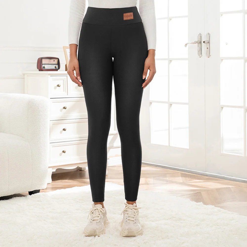 Winter Warm Leggings for Women Comfortable Thermal Soft Pants High Waist Solid Thick Velvet Leggings - Image 4