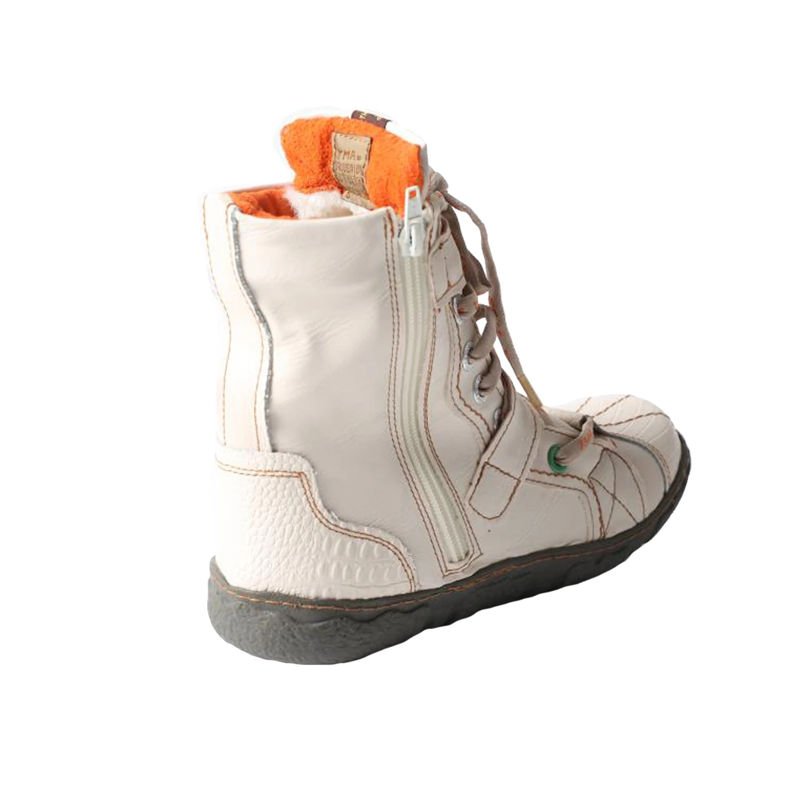 TMA EYES Double-Strape Washed PU Leather Women's Boot With Faux Fur Lining - Image 2