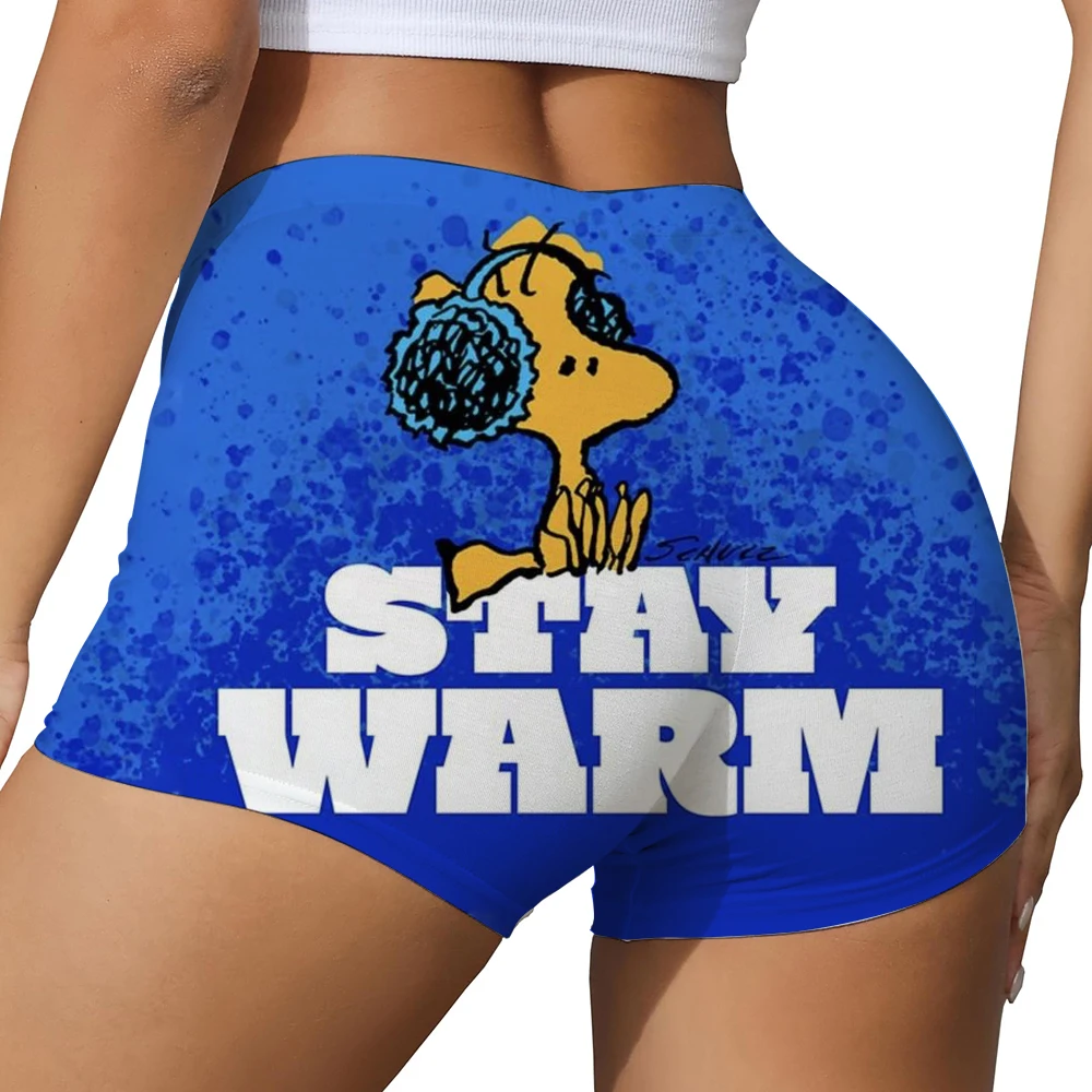 Snoopy cartoon print Sweet Home Womens Shorts Summer Elastic Waist Straight Short Pants Vintage Cute Home Cozy Woman Underwear Y - Image 6