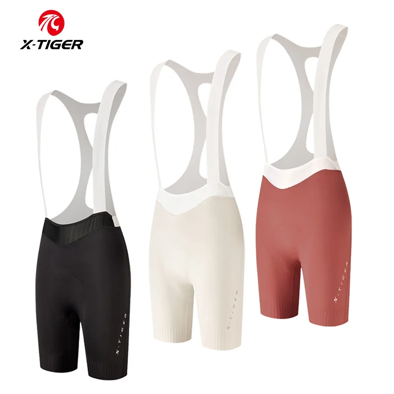 X-TIGER Women's Cycling Shorts 120 High Density Padded Professional Cycling Bib Pants Breathable MTB Road 8 Hours BicycleTights