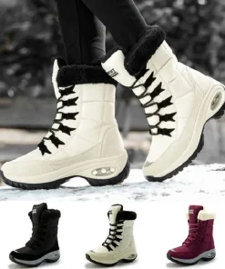 Women Thigh High Boots Platform Fur Warm Snow Boots Winter Shoes Waterproof Slip on Women Comfortable Outdoor Ankle Hiking Boots - Image 6