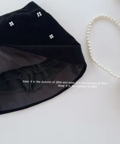 Alternative view of Childrens Skirt Spring and Autumn New Korean Fashion Pearl Velvet Simple Elegant Skirt Kids Clothes Girls