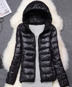 Women Puffer Jacket 15 Colors Plus Size 5XL 6XL 7XL 2025 New Spring Autumn Female Ultra Lightweight Packable Hooded Down Coats - Image 3
