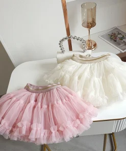 Girls Tutu Skirt 2-9 Years, Kids Mesh Skirt, Children's Tulle Dress, Fluffy Layered Skirt, Princess Net Skirt for Toddler & Girl - Image 3