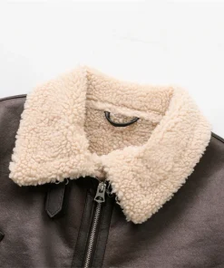 RARF 2024 New Woman's Fashion Thick Warm Faux Shearling Jacket Coat Vintage Long Sleeve Belt Hem Female Outerw - Image 3
