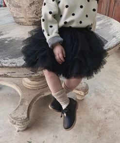 Little Girls Tutu Skirts Black Fluffy Toddler Tulle Princess Ball Gown Pettiskirt Ballet Dance Kids Party/birthday Skirt 1-7T - Image 5