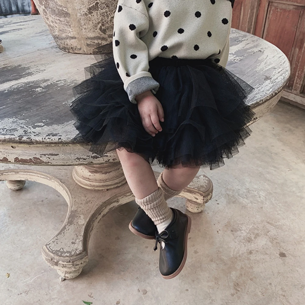 Little Girls Tutu Skirts Black Fluffy Toddler Tulle Princess Ball Gown Pettiskirt Ballet Dance Kids Party/birthday Skirt 1-7T - Image 5
