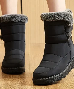 Women's Boots 2025 Trend Winter Shoes For Woman Winter Boots Ankle Low Heels Botas Mujer Waterproof Snow Boots With Fur Shoes - Image 4