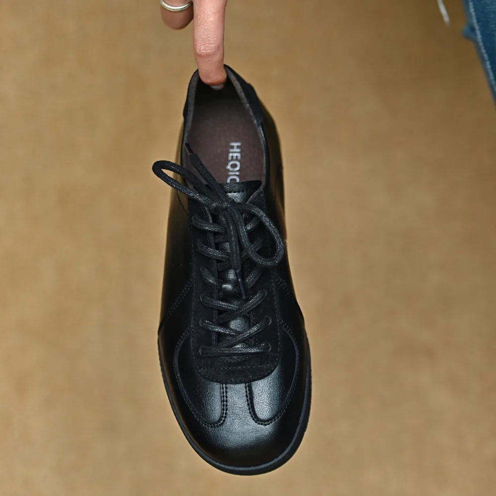 Genuine leather German training shoes Woman flats suede Retro For Women's sneakers Luxury High quality - Image 2
